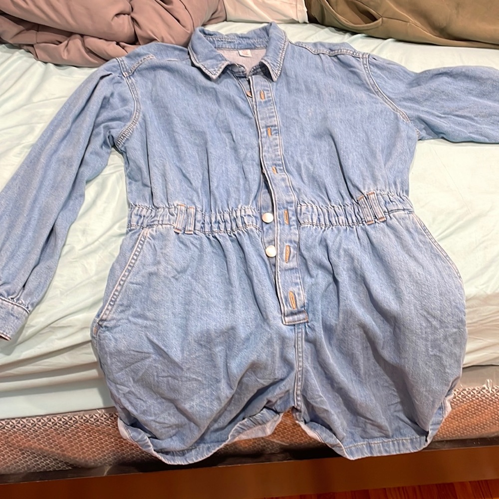Denim romper